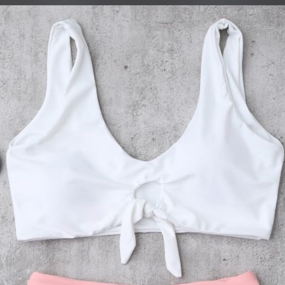 Zaful white bikini top